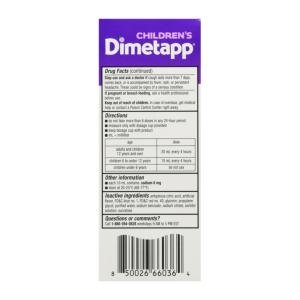 Dimetapp Cold & Cough, 6+ Yrs, Children's, Grape Flavor 4 Fl Oz