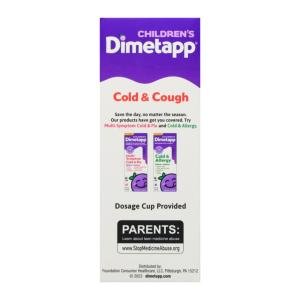Dimetapp Cold & Cough, 6+ Yrs, Children's, Grape Flavor 4 Fl Oz