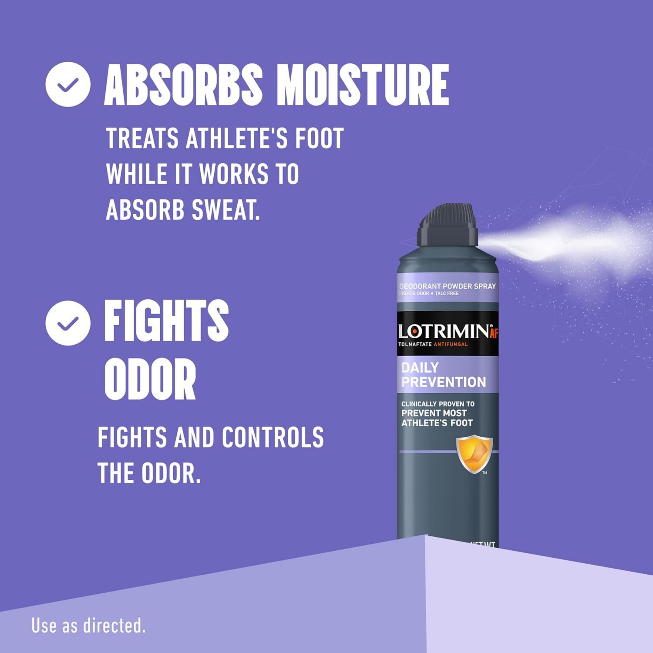 Lotrimin Daily Prevention Deodorant Powder Spray, 6.32 Fluid Ounce, 36 Per Case