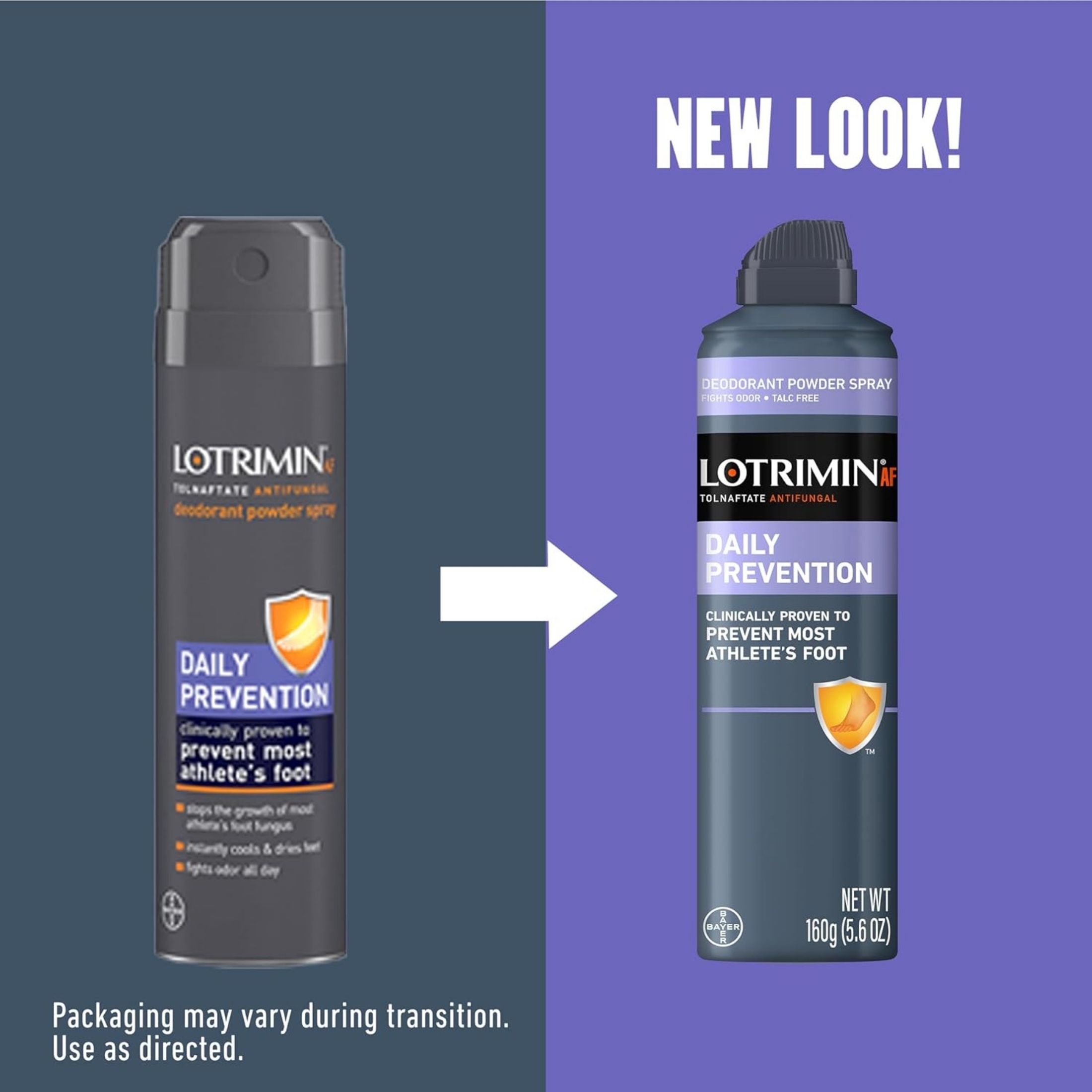 Lotrimin Daily Prevention Deodorant Powder Spray, 6.32 Fluid Ounce, 36 Per Case