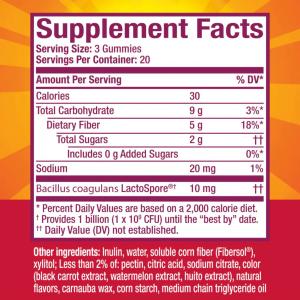 Metamucil No Sugar Added Gummies Strawberry Kiwi & Blackberry Flavored Fiber + Probiotics