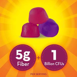 Metamucil No Sugar Added Gummies Strawberry Kiwi & Blackberry Flavored Fiber + Probiotics