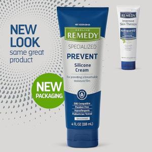 Medline Remedy Intensive Skin Therapy Hydraguard-D Silicone Barrier Cream, Nourishing And Soothing, 4 Ounce
