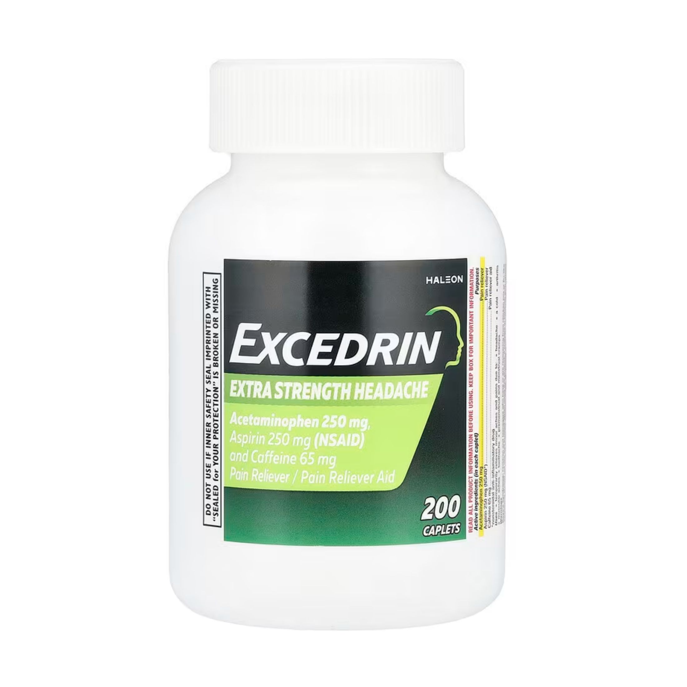 Excedrin Extra Strength Caplets For Headache Pain Relief