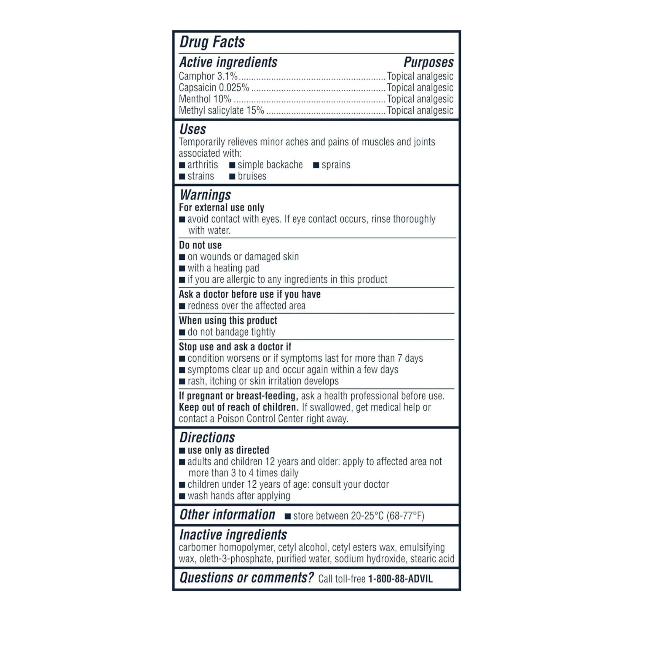 Advil Targeted Relief Pain Relieving Cream - 2.3oz