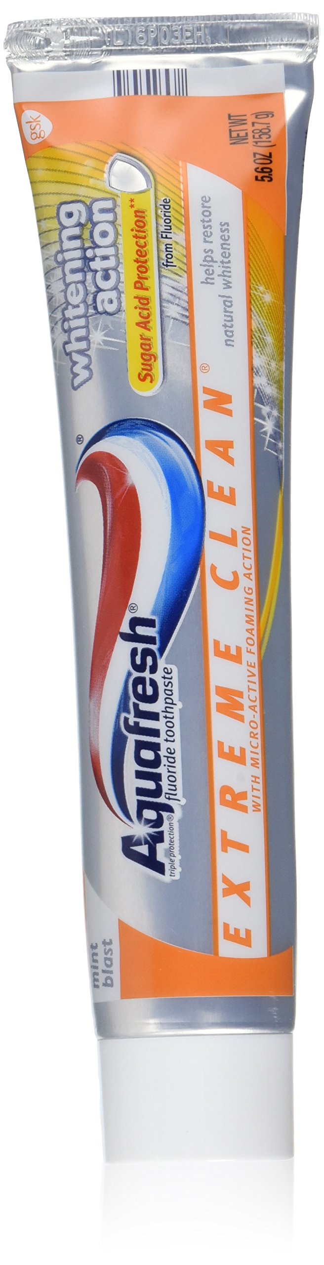 Aquafresh Mint Blast Extreme Clean Whitening Action Fluoride Toothpaste - 5.6oz