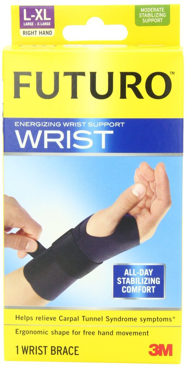 Futuro Wrist Brace, Energizing, Moderate Stabilizing Support, Right Hand, L-XL