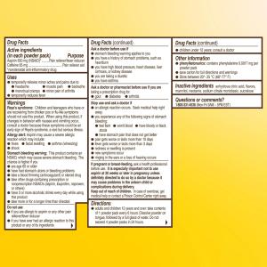 Bayer Pain Reliever, Rapid Relief, 650 Mg, Raspberry Flavor, Powder Packs