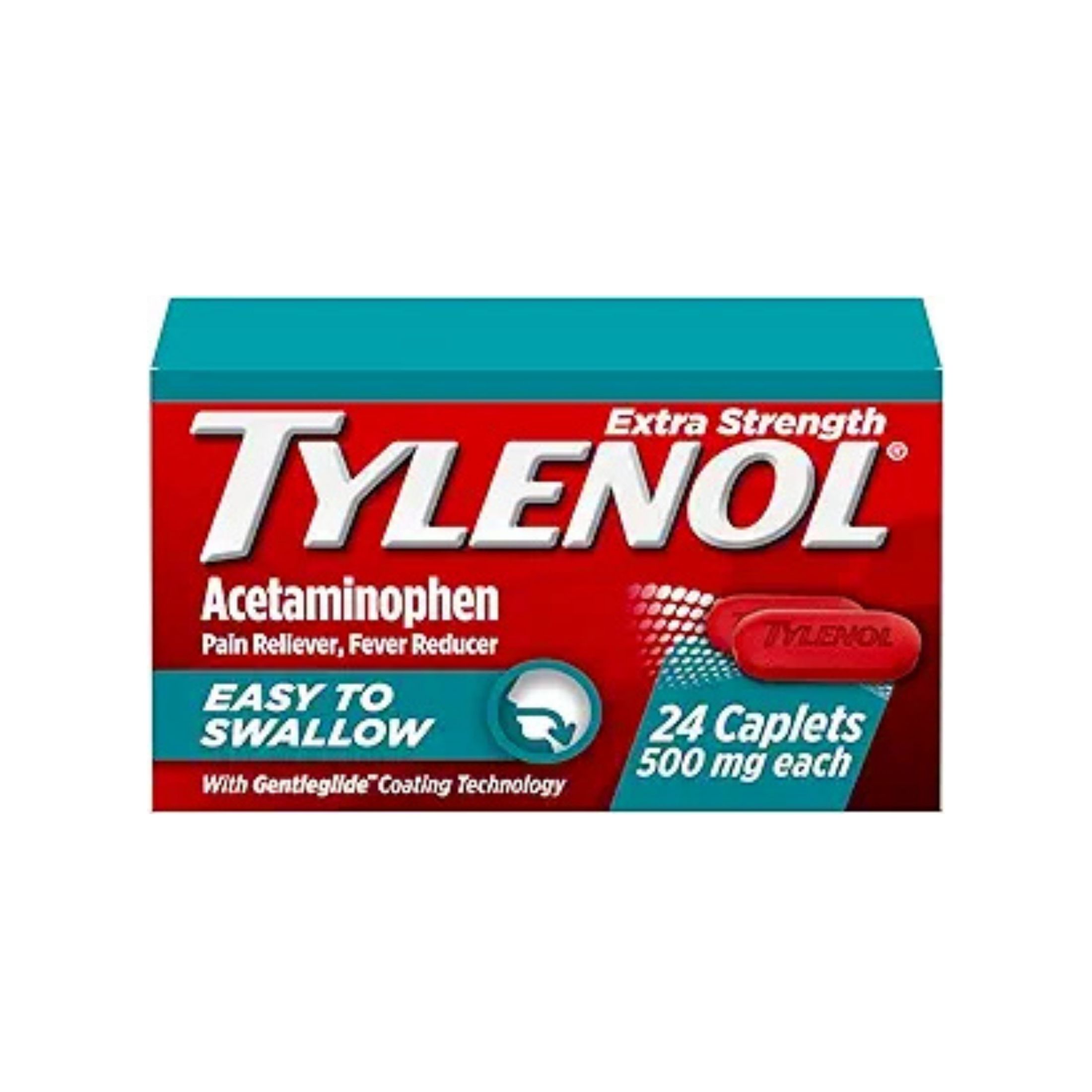Tylenol Extra Strength Acetaminophen - Easy To Swallow Pain Reliever Caplets