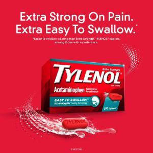 Tylenol Extra Strength Acetaminophen - Easy To Swallow Pain Reliever Caplets - 1
