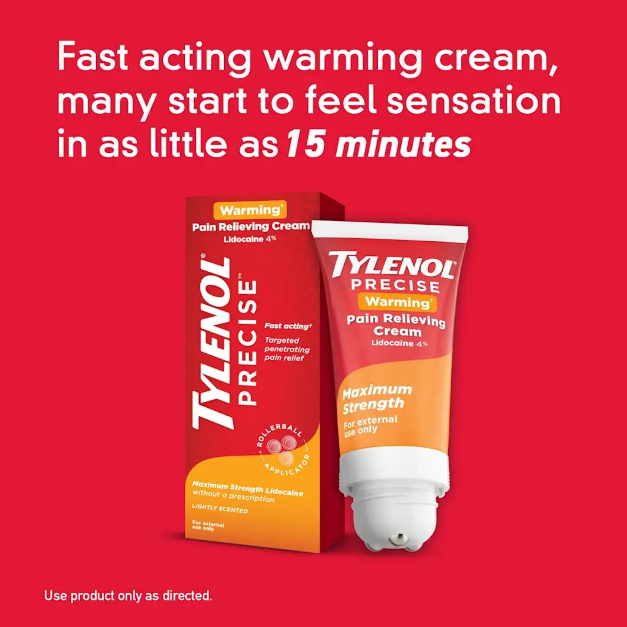 Tylenol Precise Warming Pain Relief Lidocaine Cream