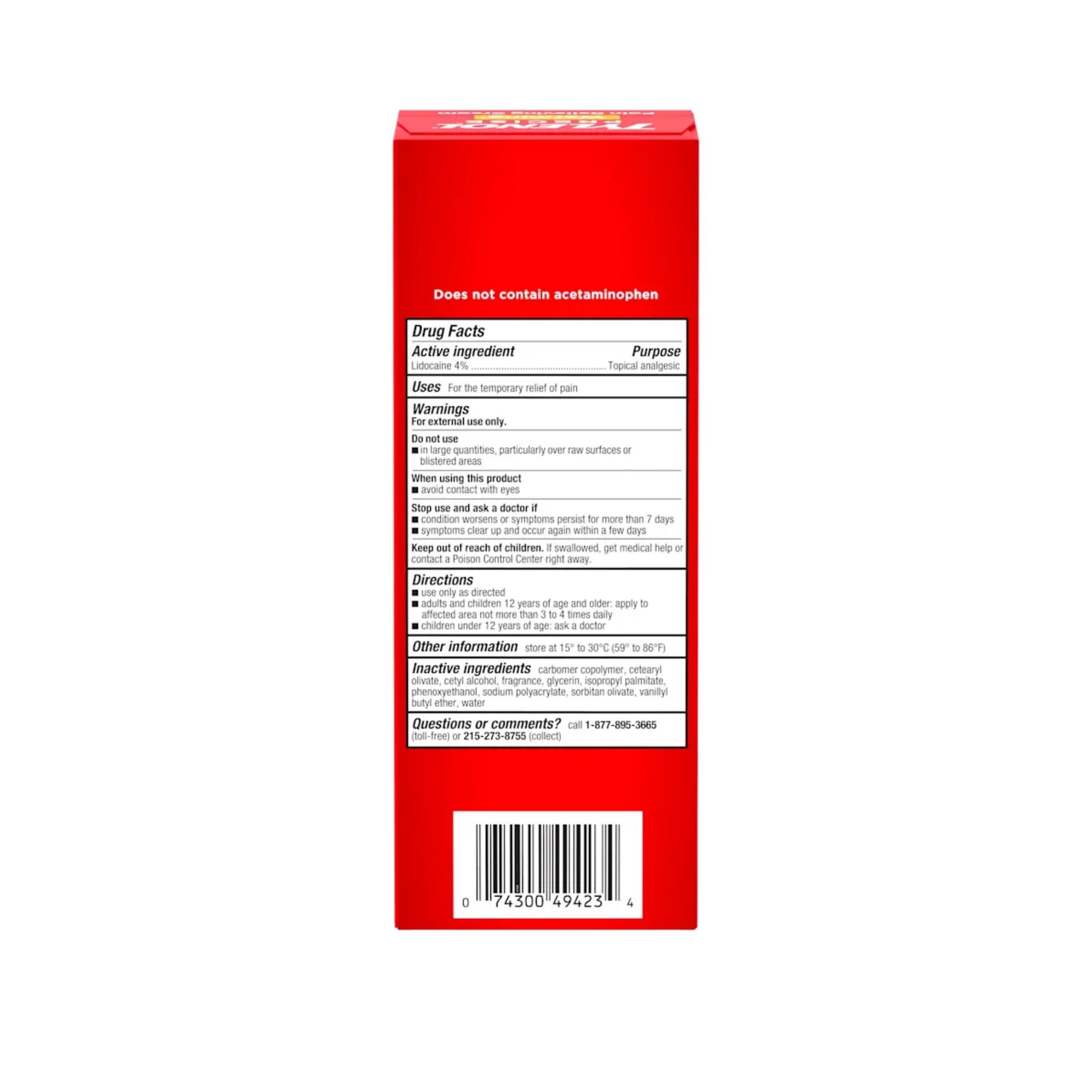 Tylenol Precise Warming Pain Relief Lidocaine Cream