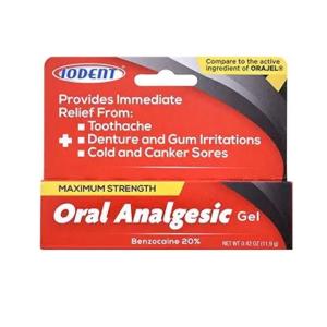 Iodent Oral Analgesic Gel 20% Benzoca-whole
