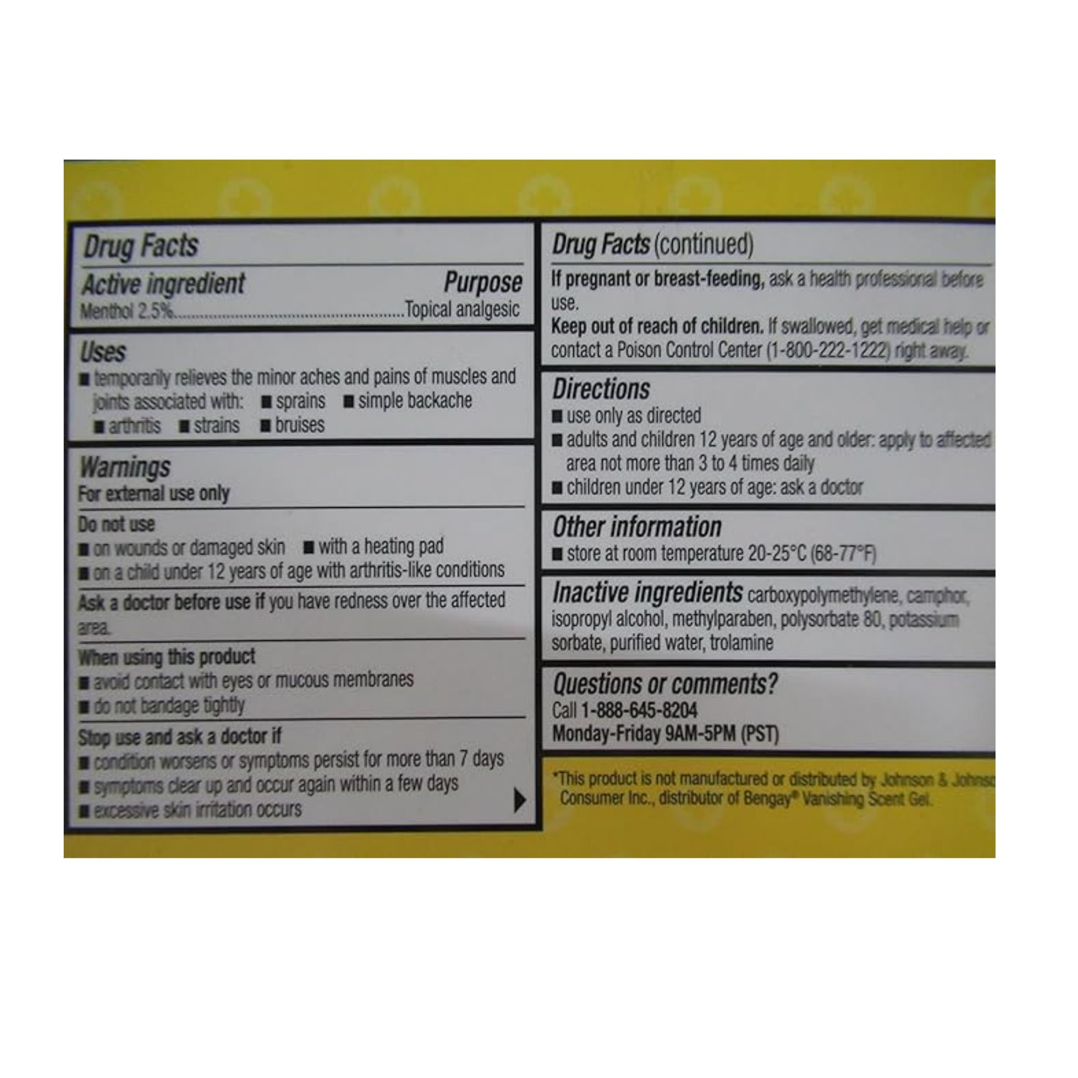 , (Family Care) Family Muscle Joint Pain Relief Vanishing Scent Gel 2oz