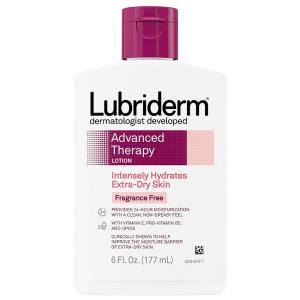 Lubriderm Advanced Therapy Fragrance-Free Moisturizing Lotion With Vitamins E And Pro-Vitamin B5, Intense Hydration For Extra Dry Skin, Non-Greasy Formula, 6 Fl. Oz