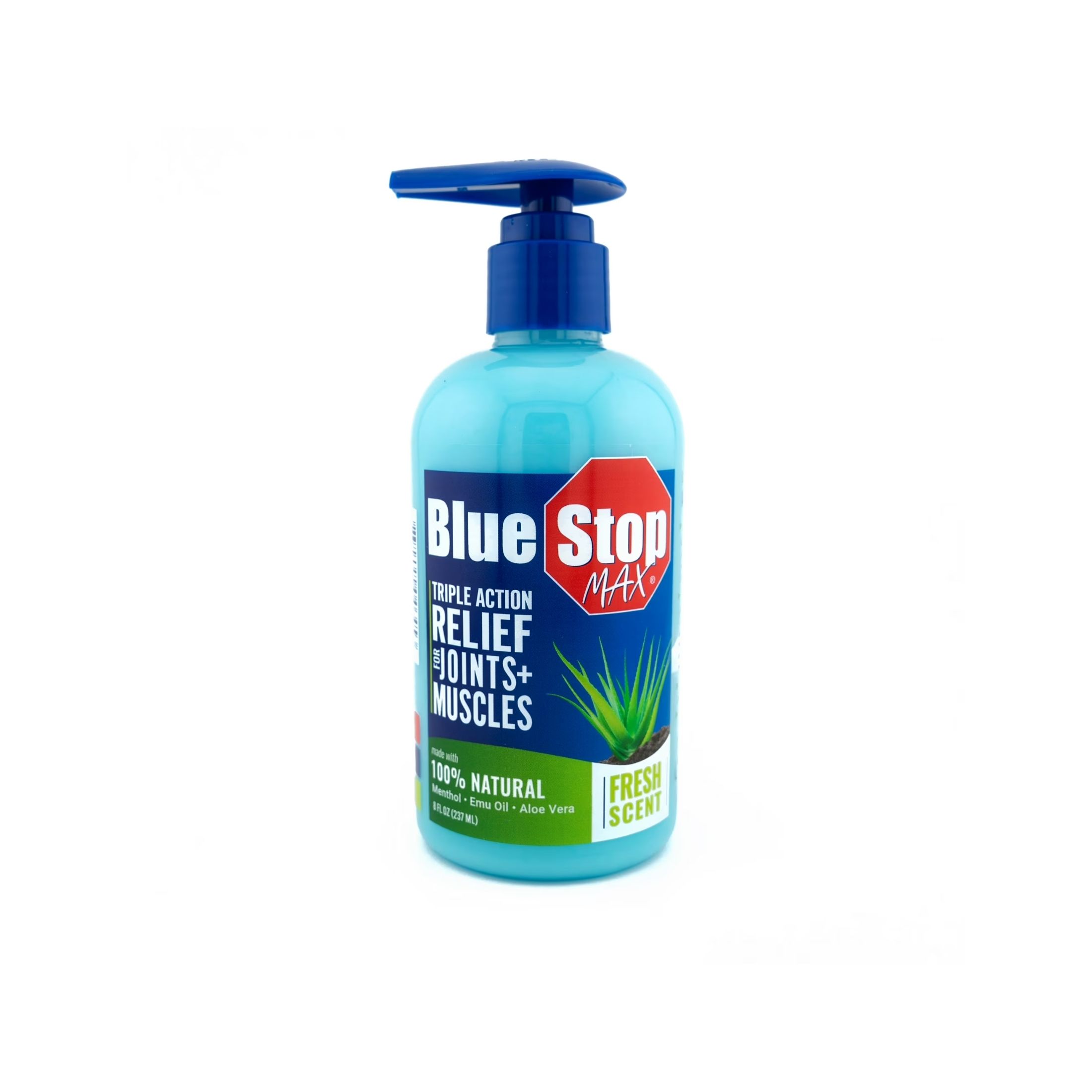 Blue Stop Max Massage Gel - For Body Aches 8.00 Fl Oz