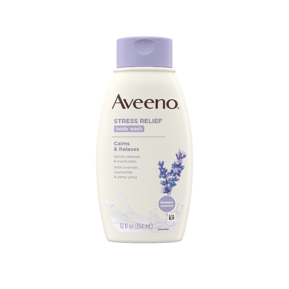 Aveeno Body Wash, Stress Relief, Lavender Scent 12 Fl Oz