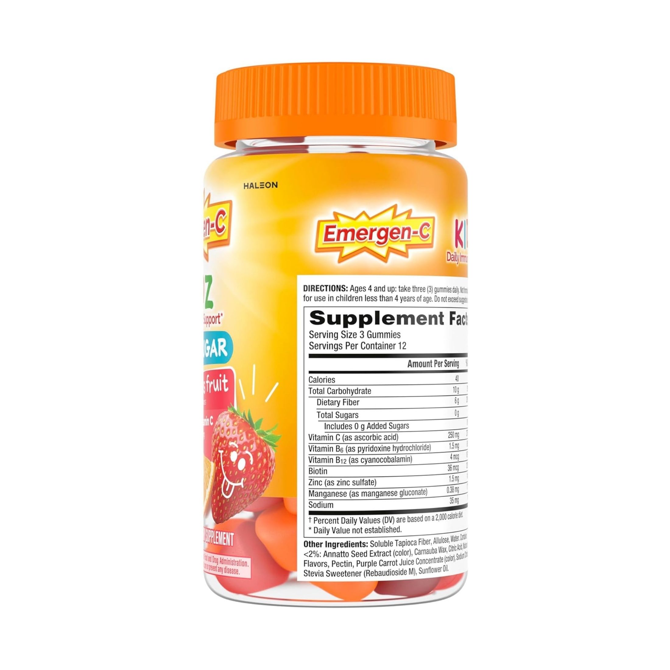 Emergen-C Zero Sugar Immune Support Adult Gummies Fruit