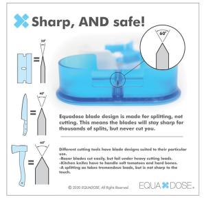 Equadose V2 Pill Cutter Double Stainless Steel Blades And A Centering Device Cuts Small And Large Tablets