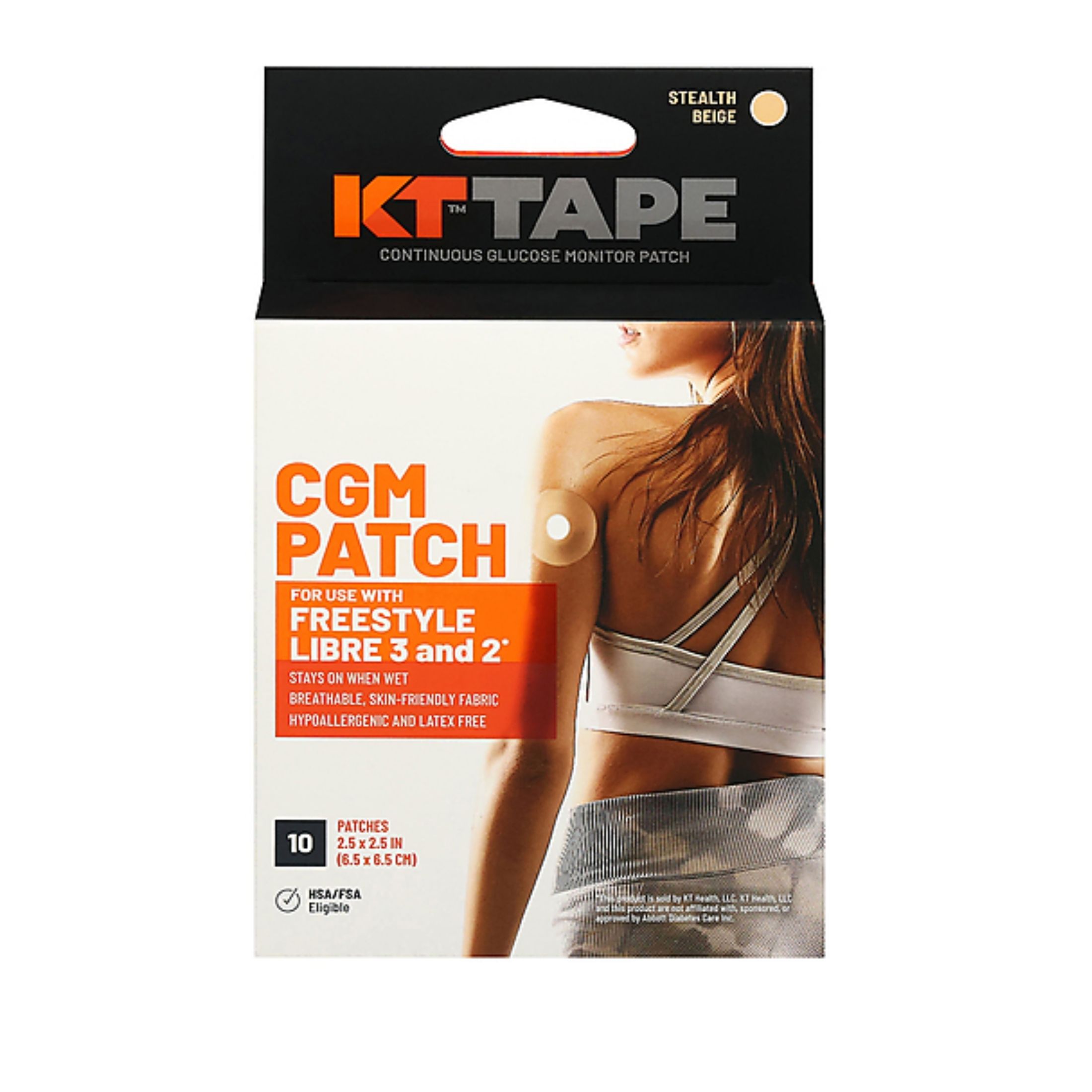 KT Tape CGM Patch For Diabetes Management Libre Freestyle Beige