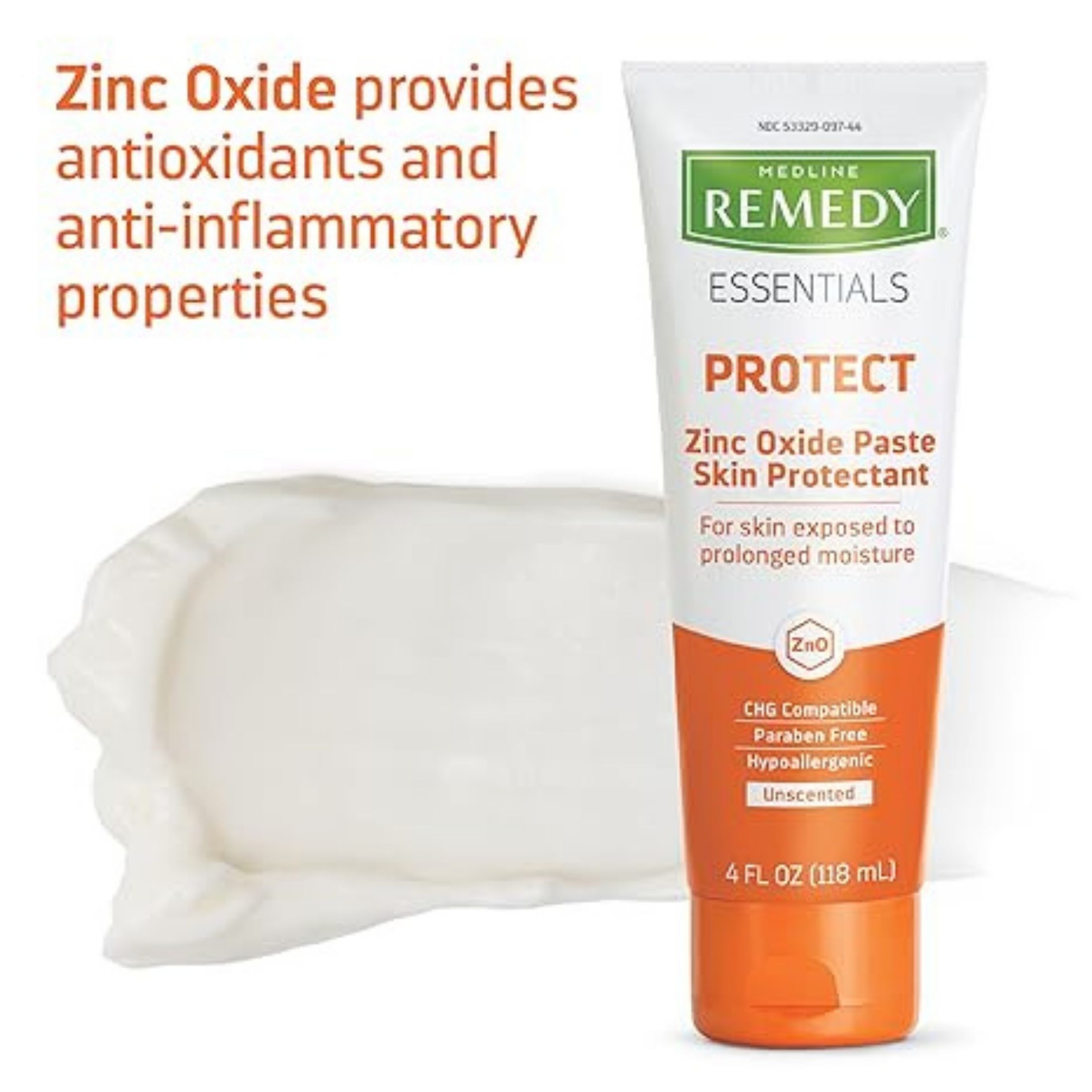 Medline Remedy Essentials Zinc Skin Protectant Paste, 4oz