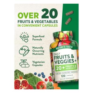 Nature's Truth Daily Fruit & Veggies +, 60 Vegetarian Capsules