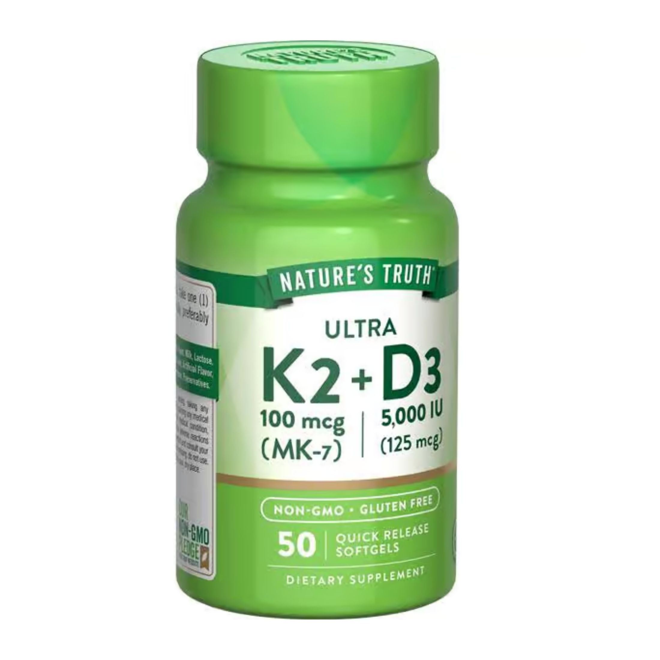 Nature's Truth K-2 + MK-7 Complex, Ultra, 800 Mcg, Capsules