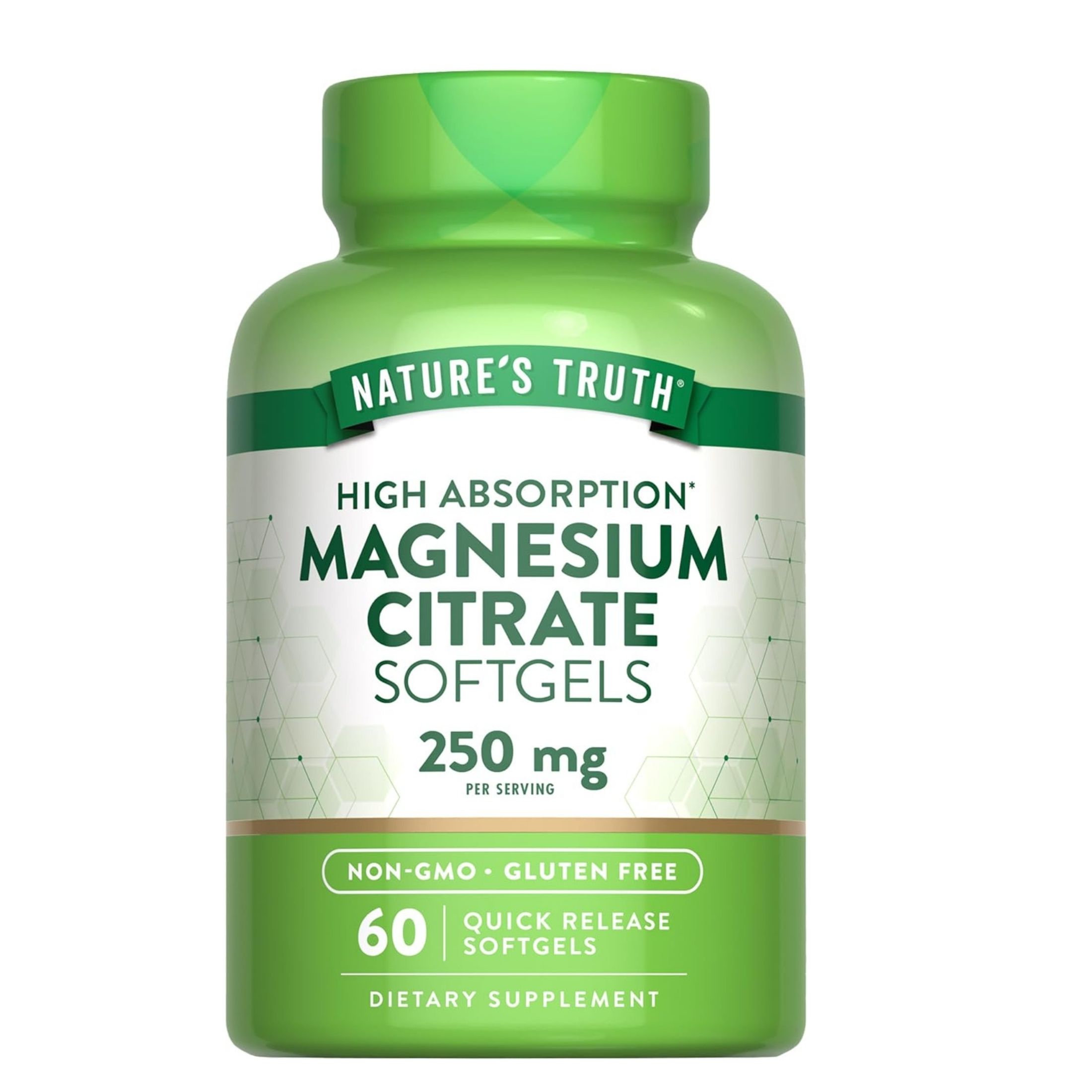 Nature's Truth Magnesium Citrate, High Absorption, 250 Mg, Softgels