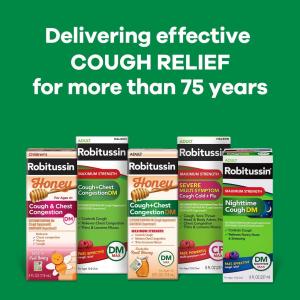 Robitussin Syrup Cough Cold + Flu, Maximum Strength, Adult, Multi Symptom, Severe 8 Fl Oz