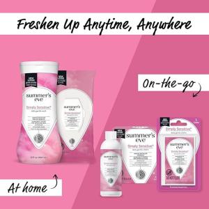 Summer's Eve Simply Sensitive Daily Feminine Wipes, Removes Odor, P H Balanced