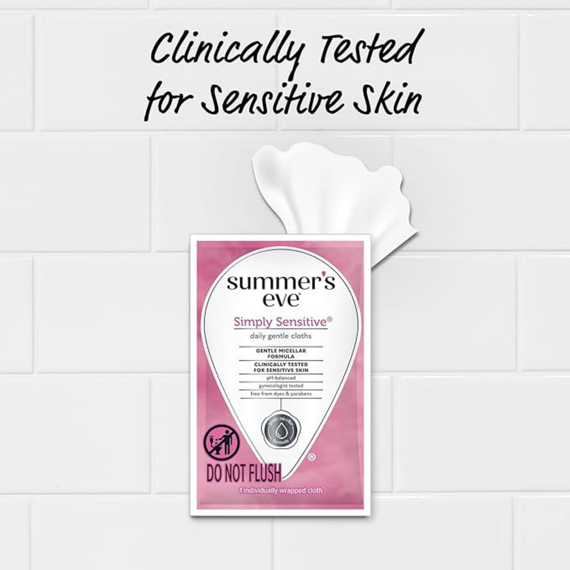 Summer's Eve Simply Sensitive Daily Feminine Wipes, Removes Odor, P H Balanced