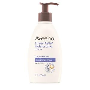 Aveeno Lotion, Stress Relief Moisturizing, Lavender Scent, Calms & Relaxes, 12 Fl Oz