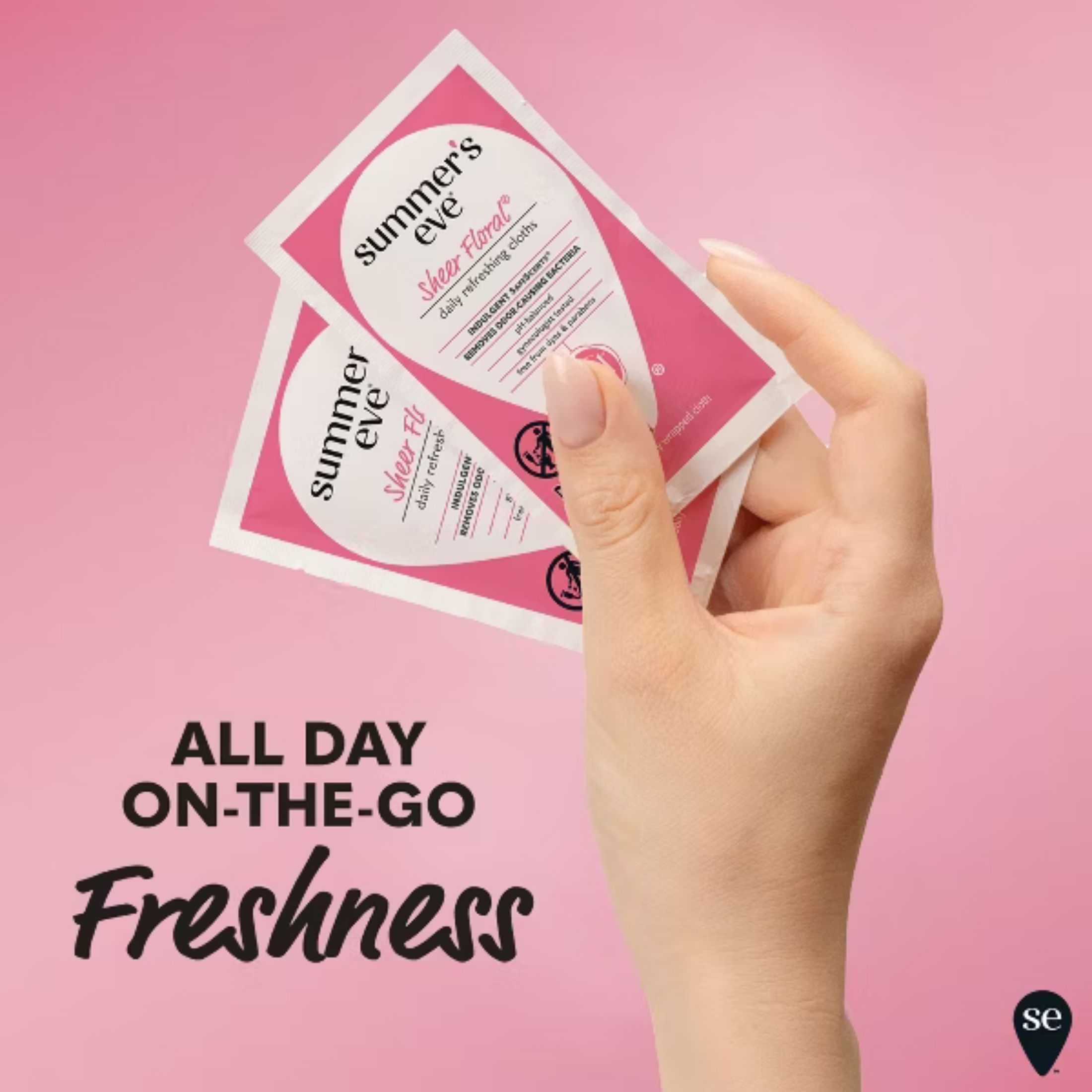 Summer's Eve Sheer Floral Daily Feminine Wipes, Removes Odor, pH Balanced