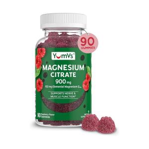 Yum-v's Magnesium Citrate 900 Mg Gummies, Raspberry