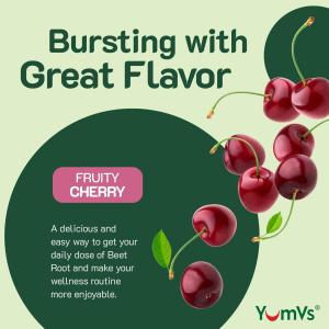 Yum-V s VS: Beet Root Tart Cherry Extract Gummies 500 Mg