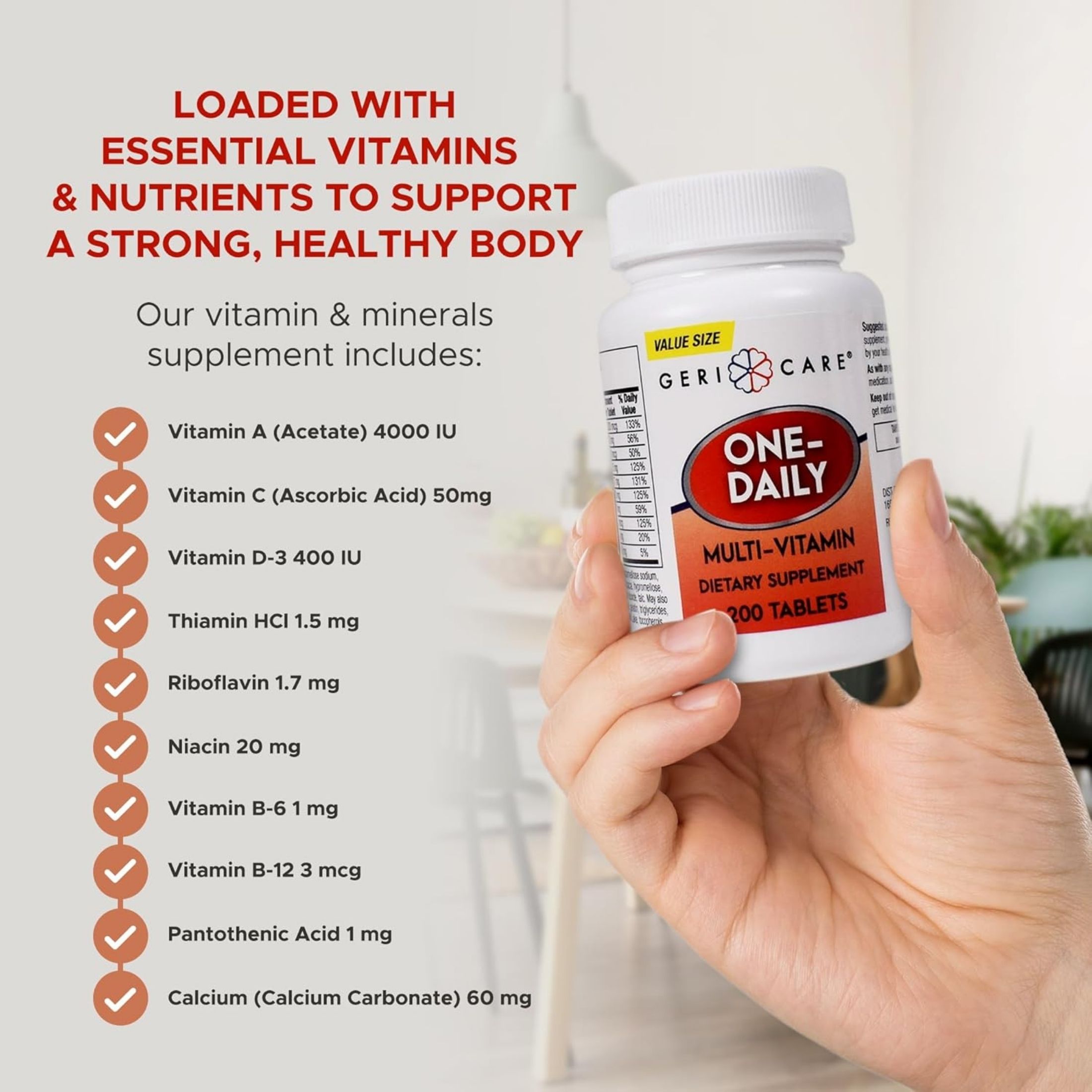 Geri-Care One-Daily Multi-Vitamin With Minerals