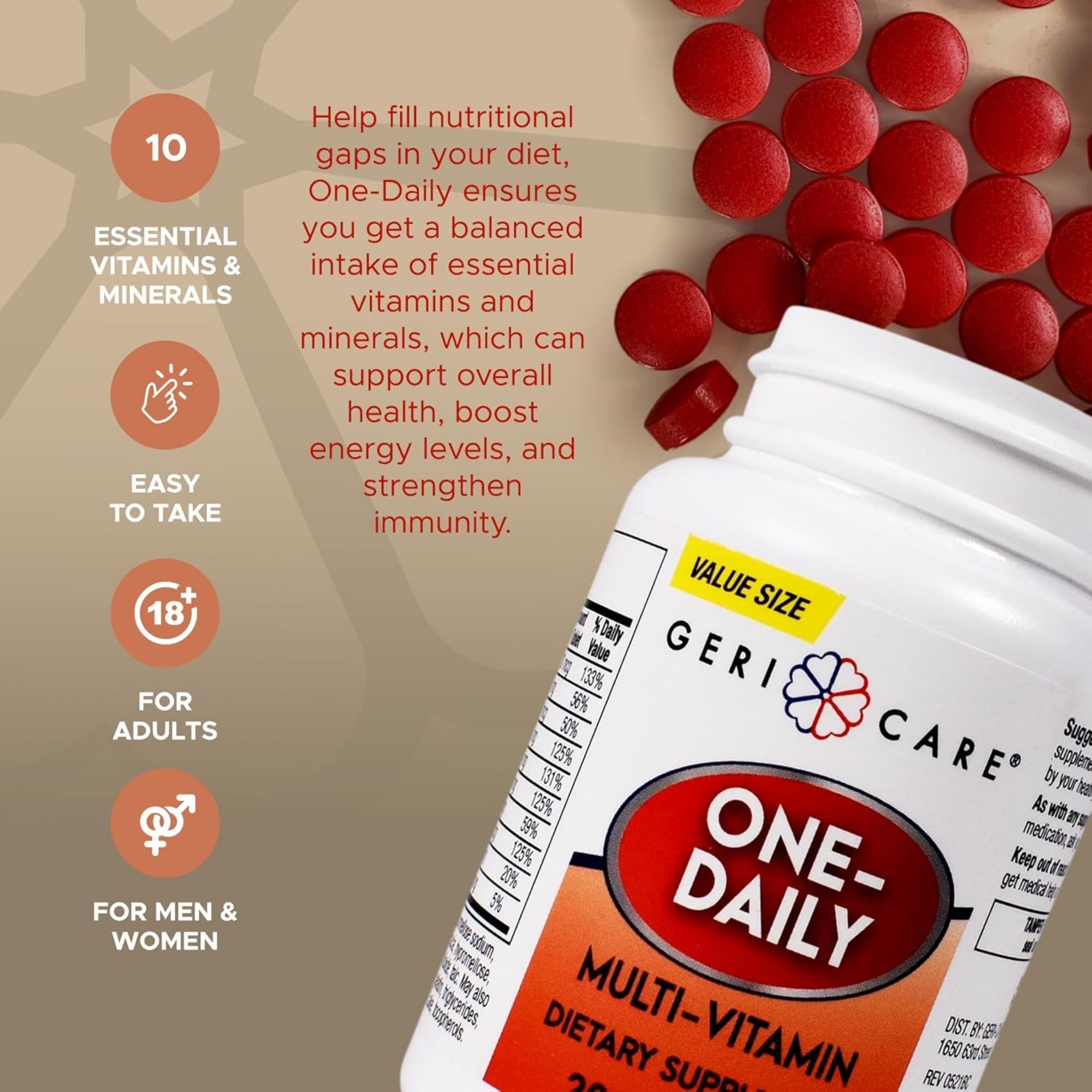 Geri-Care One-Daily Multi-Vitamin With Minerals