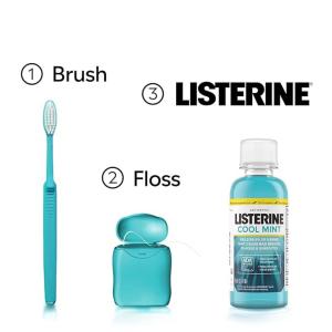 Listerine Antiseptic Mouthwash For Bad Breath - Cool Mint, 3.2 Fl Oz