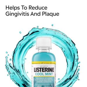 Listerine Antiseptic Mouthwash For Bad Breath - Cool Mint, 3.2 Fl Oz