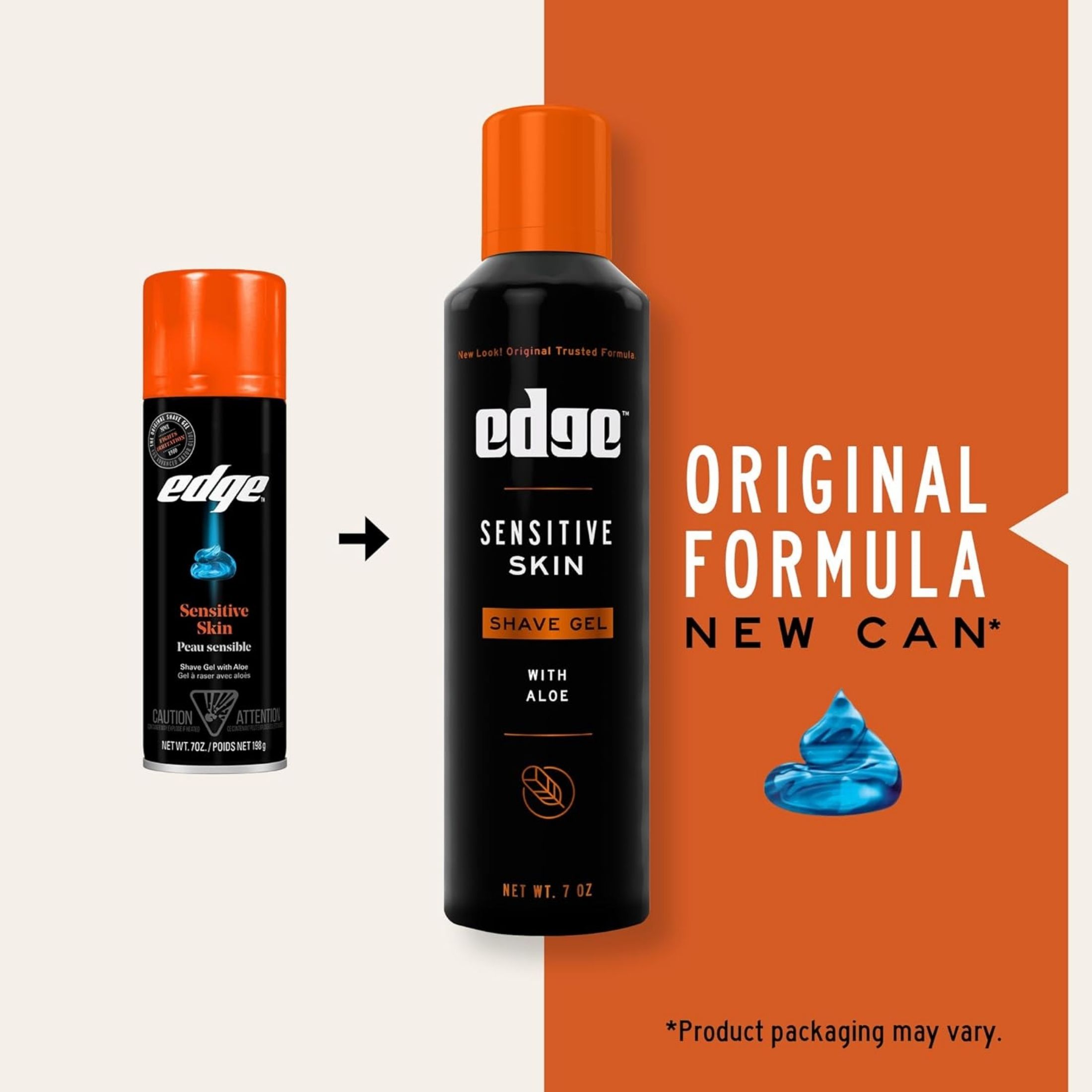 Edge Sensitive Skin Shave Gel For Men With Aloe, 2.75 Oz