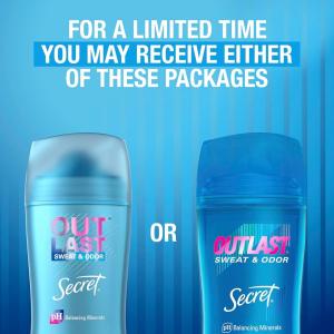 Secret Outlast Sweat & Odor Invisible Solid Antiperspirant Deodorant - Completely Clean, 0.5 Oz