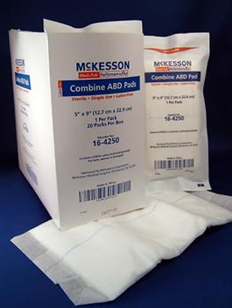 McKesson Performance Abd Pad Sterile 5"X9" - Box Of 20