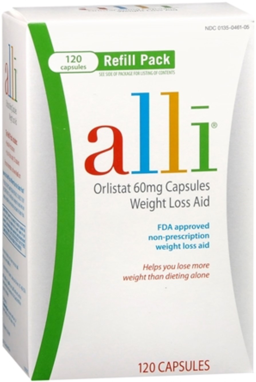 Alli Orlistat 60 Mg Capsules Weight Loss Aid Refill Pack - 120ct