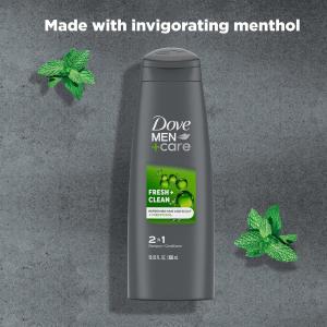 Dove Men+Care Shampoo + Conditioner, 2 In 1, Fresh + Clean 3 Fl Oz