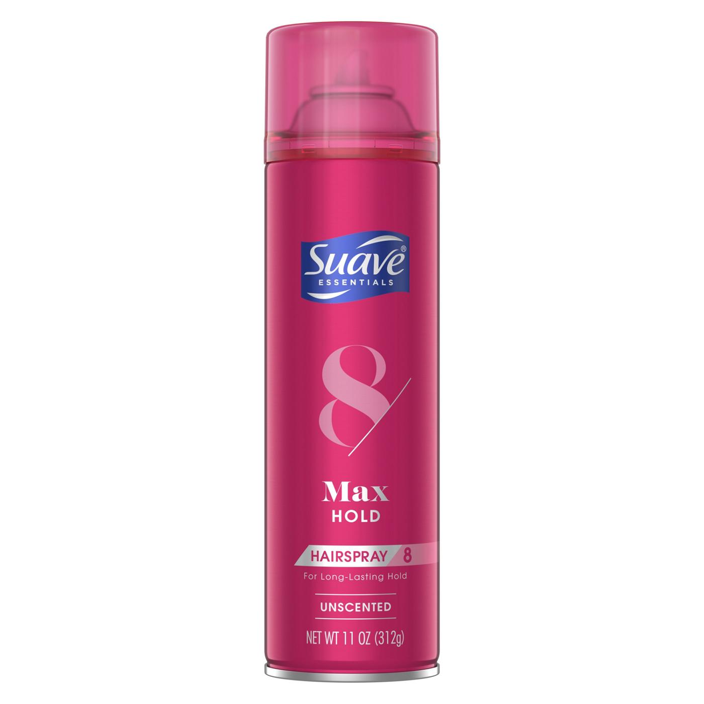 Suave Essentials Hairspray, Unscented, Max Hold, 8 11 Oz