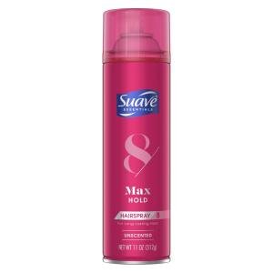 Suave Essentials Hairspray, Unscented, Max Hold, 8 11 Oz