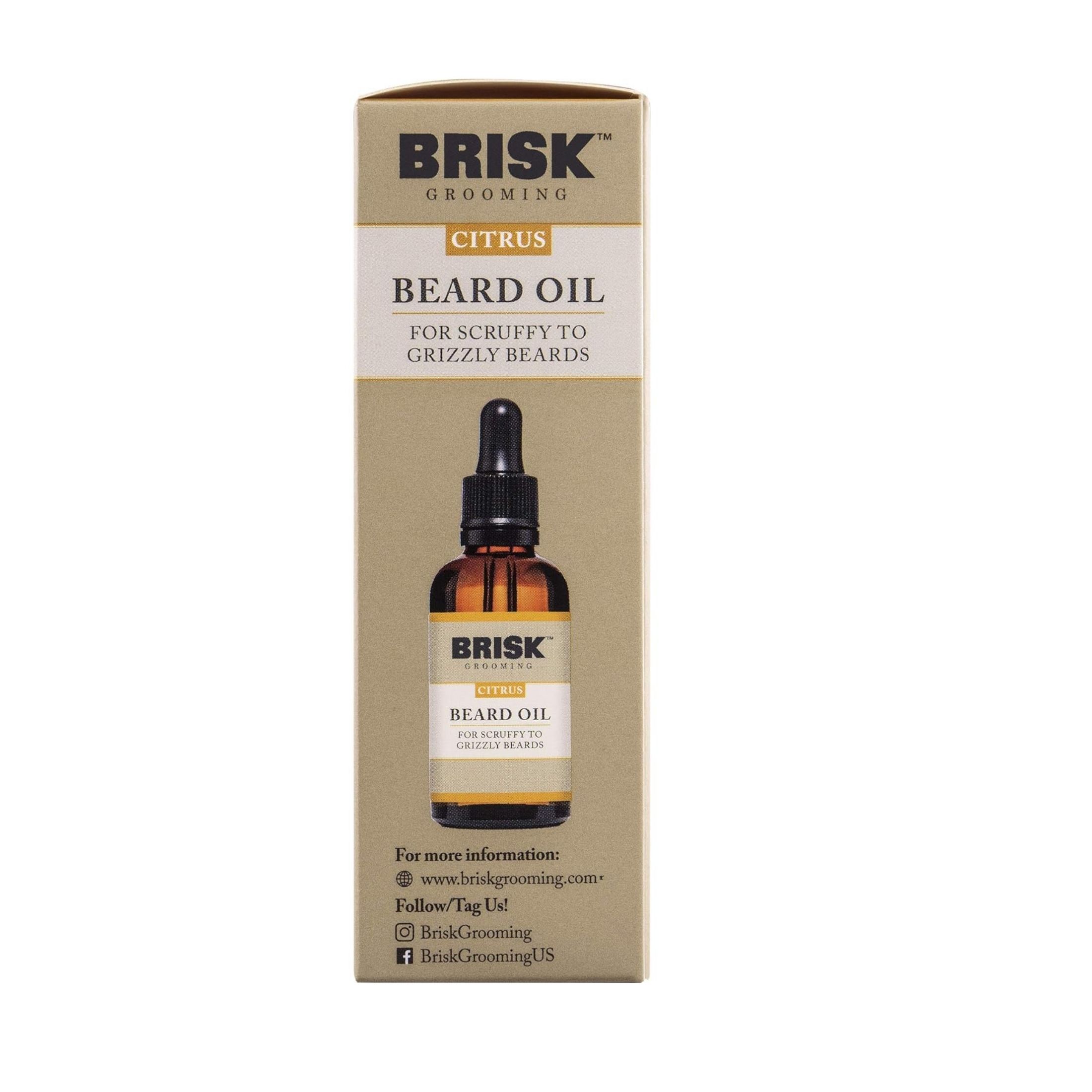 Brisk Grooming Beard Oil Citrus 1.7 Oz