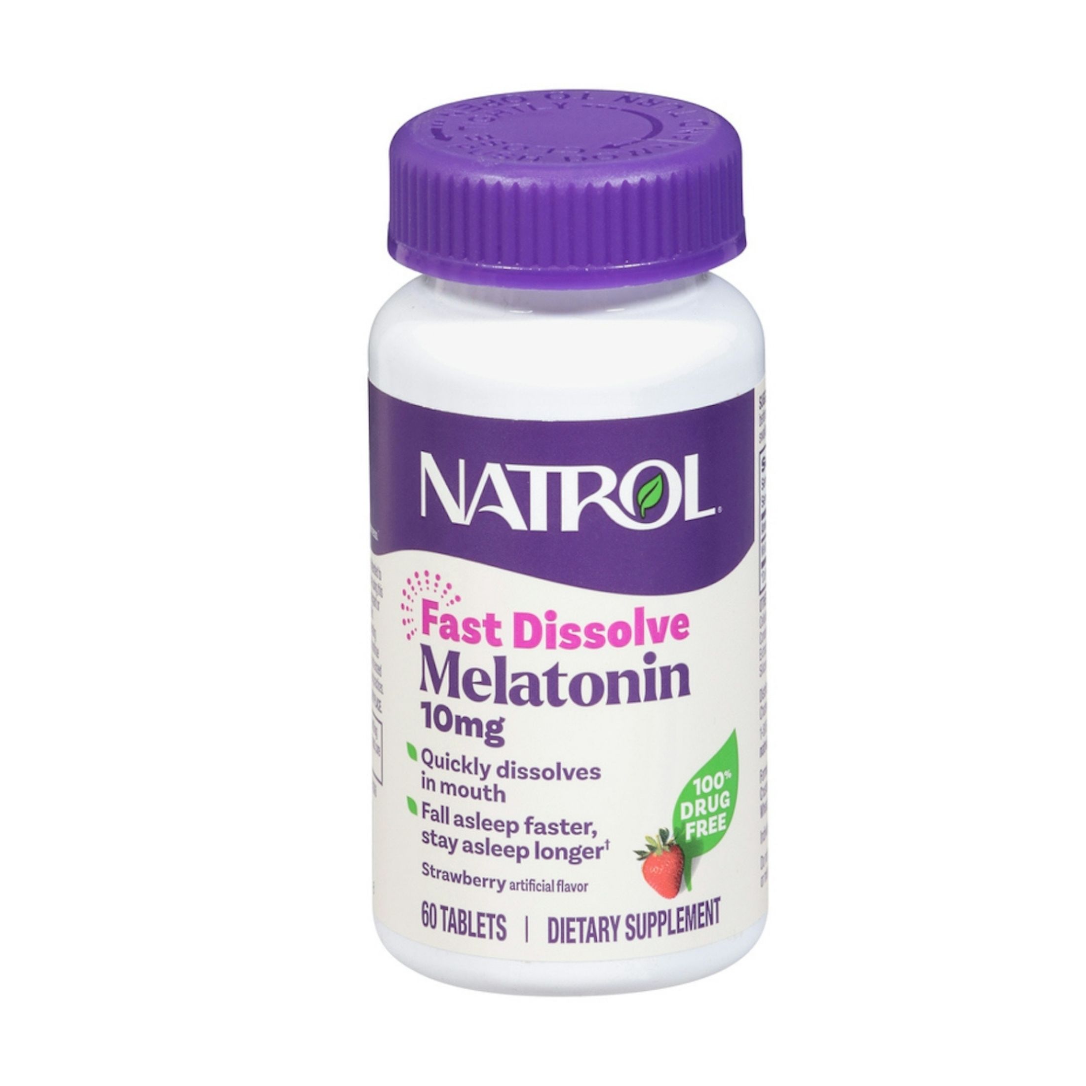 Natrol Sleep, Melatonin, 10 Mg, Fast Dissolve, Strawberry, Tablets