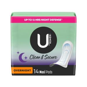 Kotex U By Security Overnight Maxi Pads