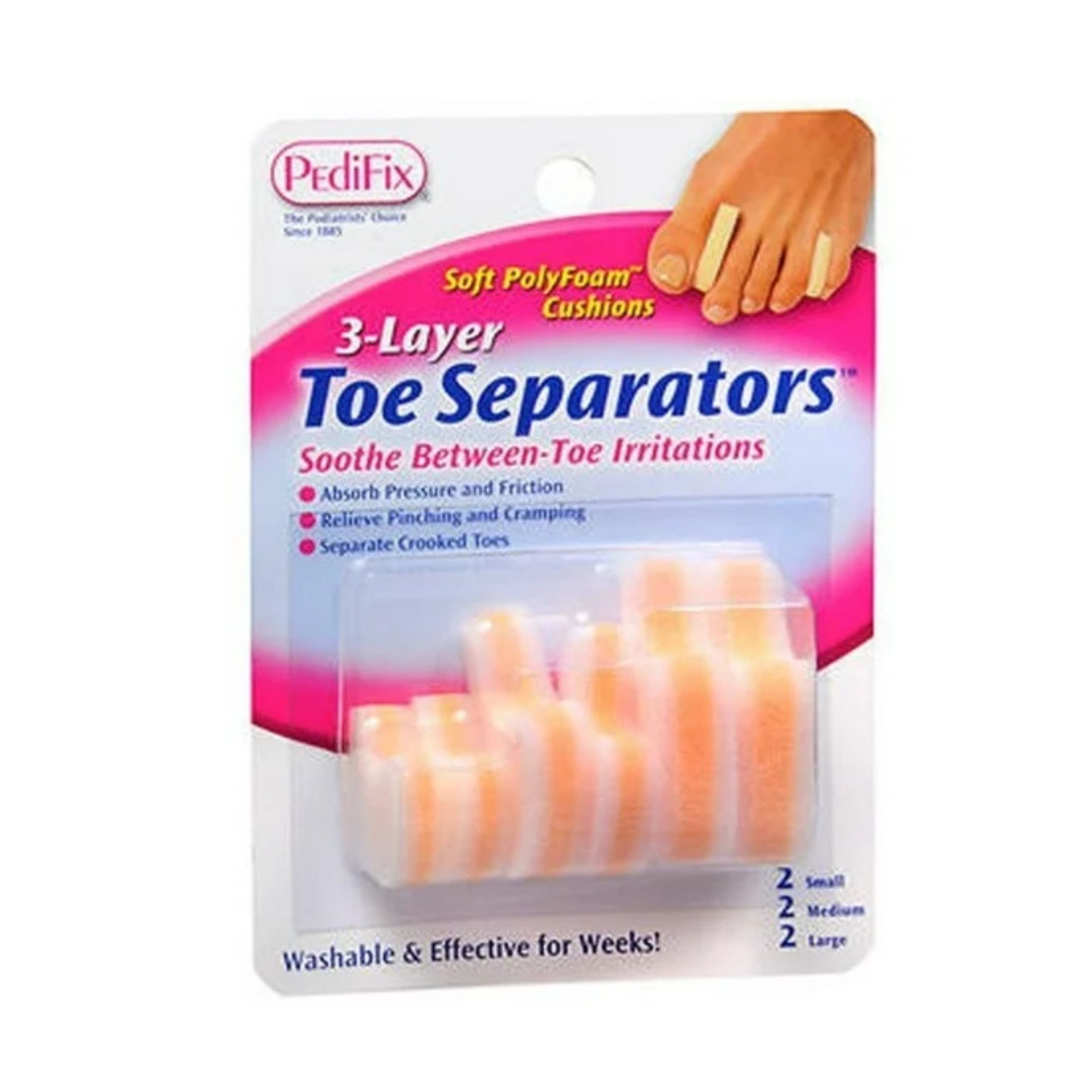 PediFix 3-Layer Toe Separators